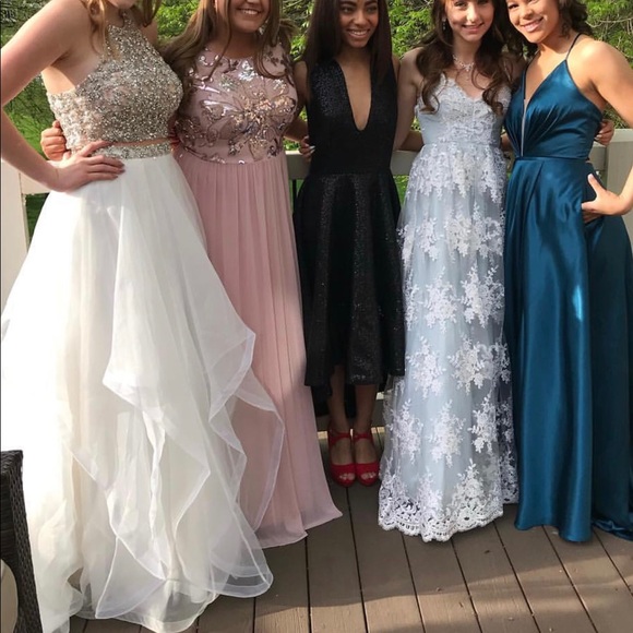 Dresses & Skirts - White/gold, Two Piece Prom Dress